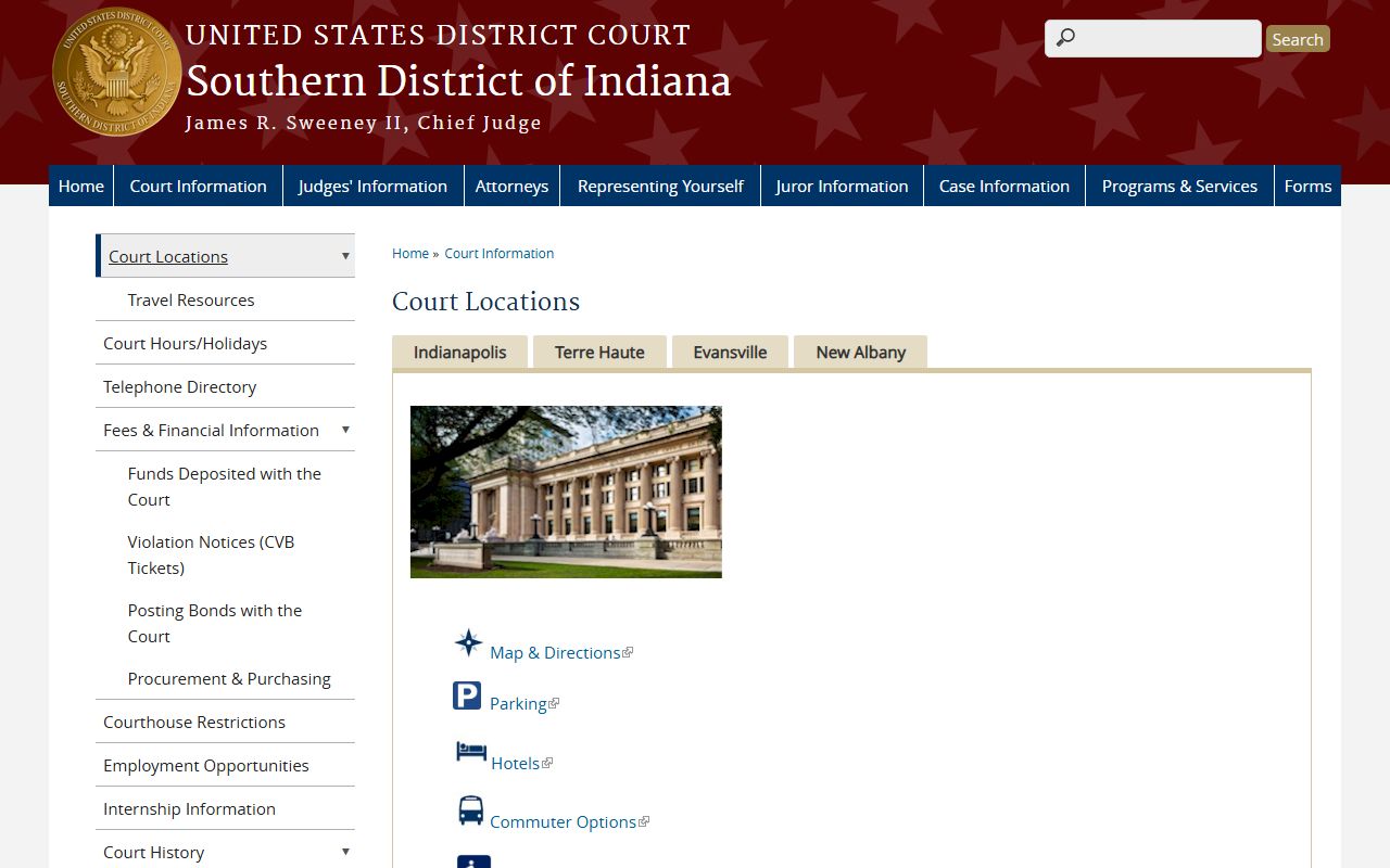 Union County federal district court records location page
