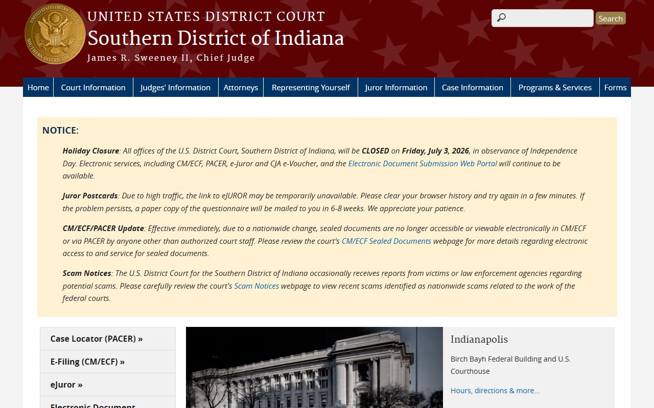 Union County federal district court records Southern District website