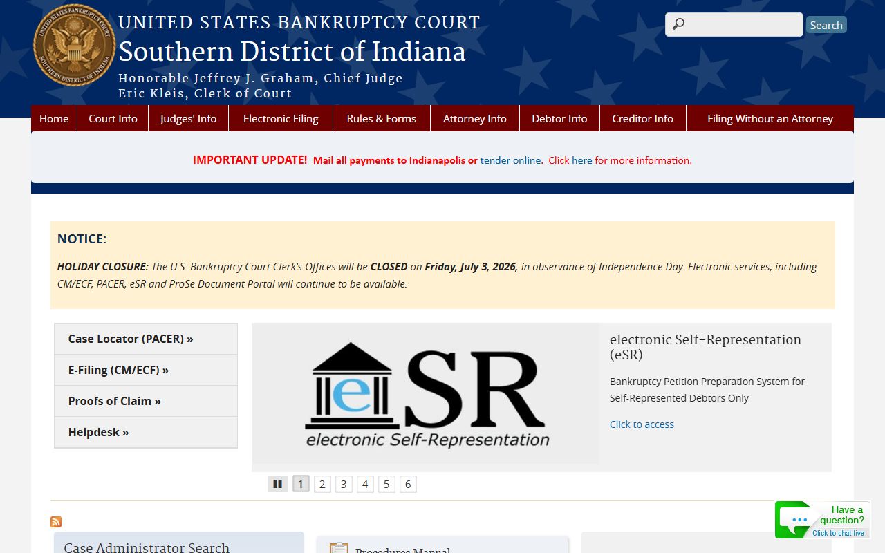 Union County bankruptcy court records Southern District site