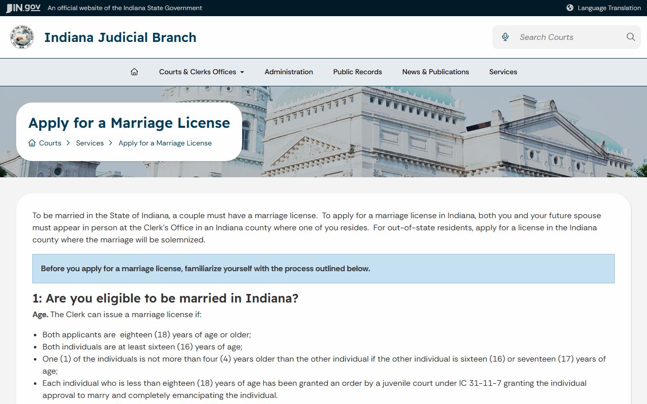 Union County marriage records Indiana marriage license service