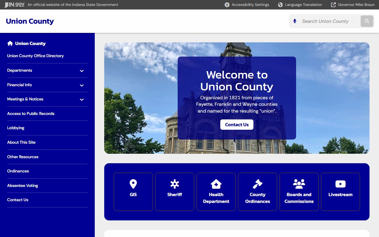 Union County court records official county website
